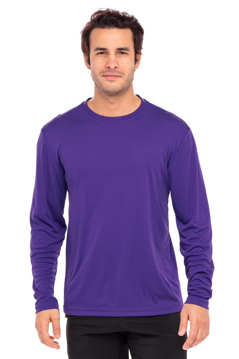 Opna Men's Long Sleeve Moisture Wicking Athletic Shirts Purple-XL - Image 2